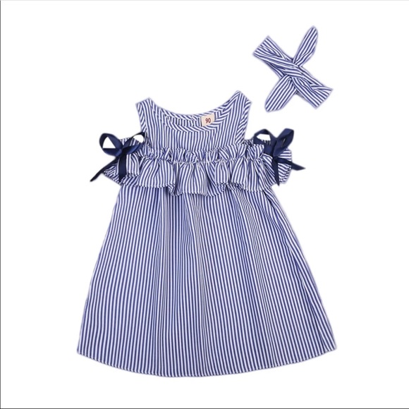Other - Toddler Girls cold shoulder dress with headband